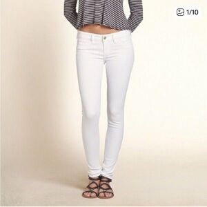 Hollister White Low Rise Super Skinny Jeans